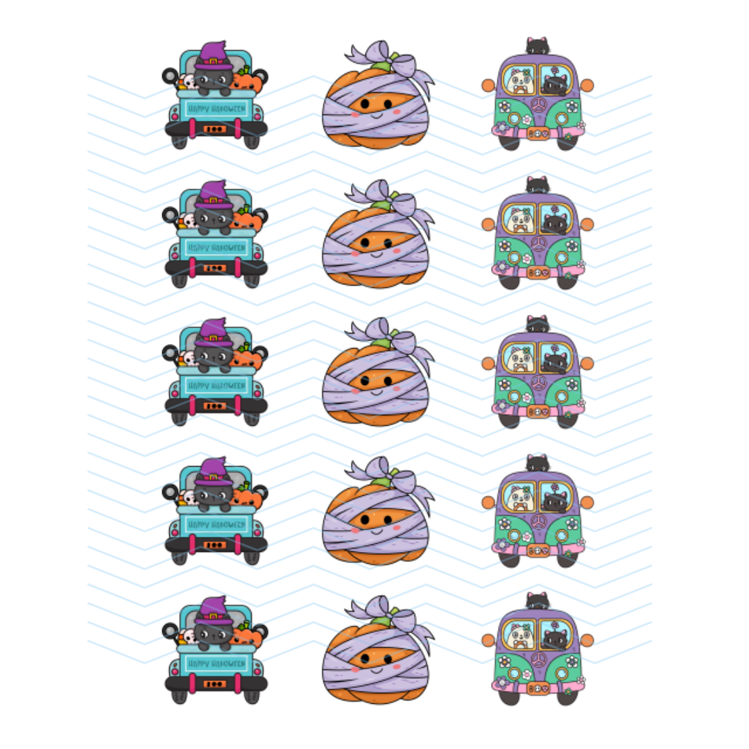 Halloween Trucks and Kitty Cats
