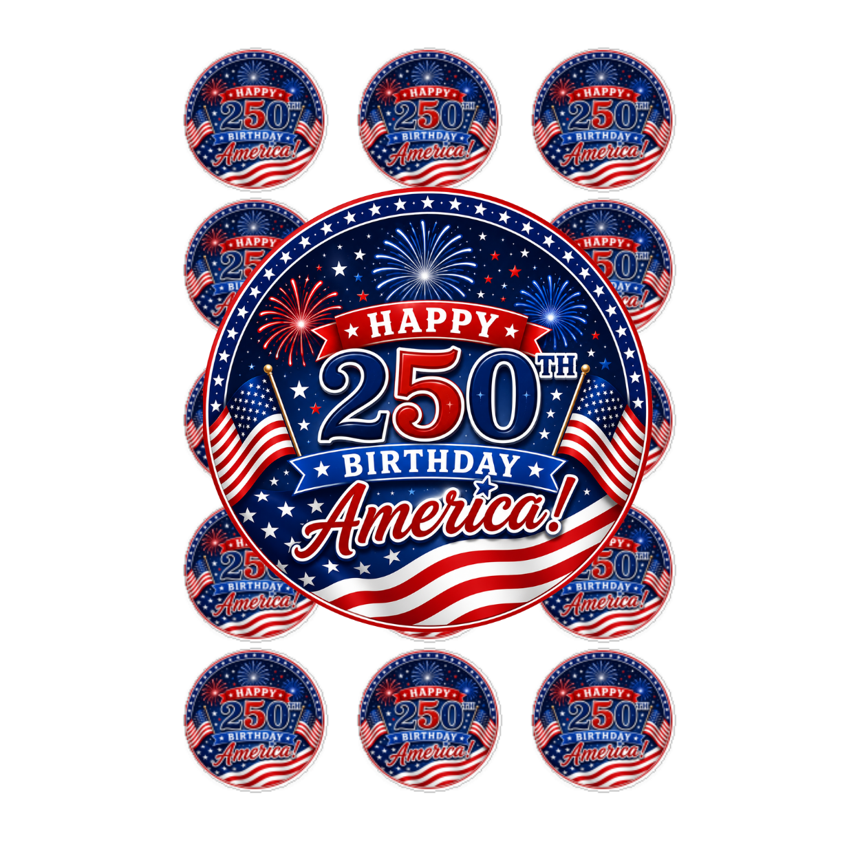 FIREWORKS 250TH BIRTHDAY AMERICA