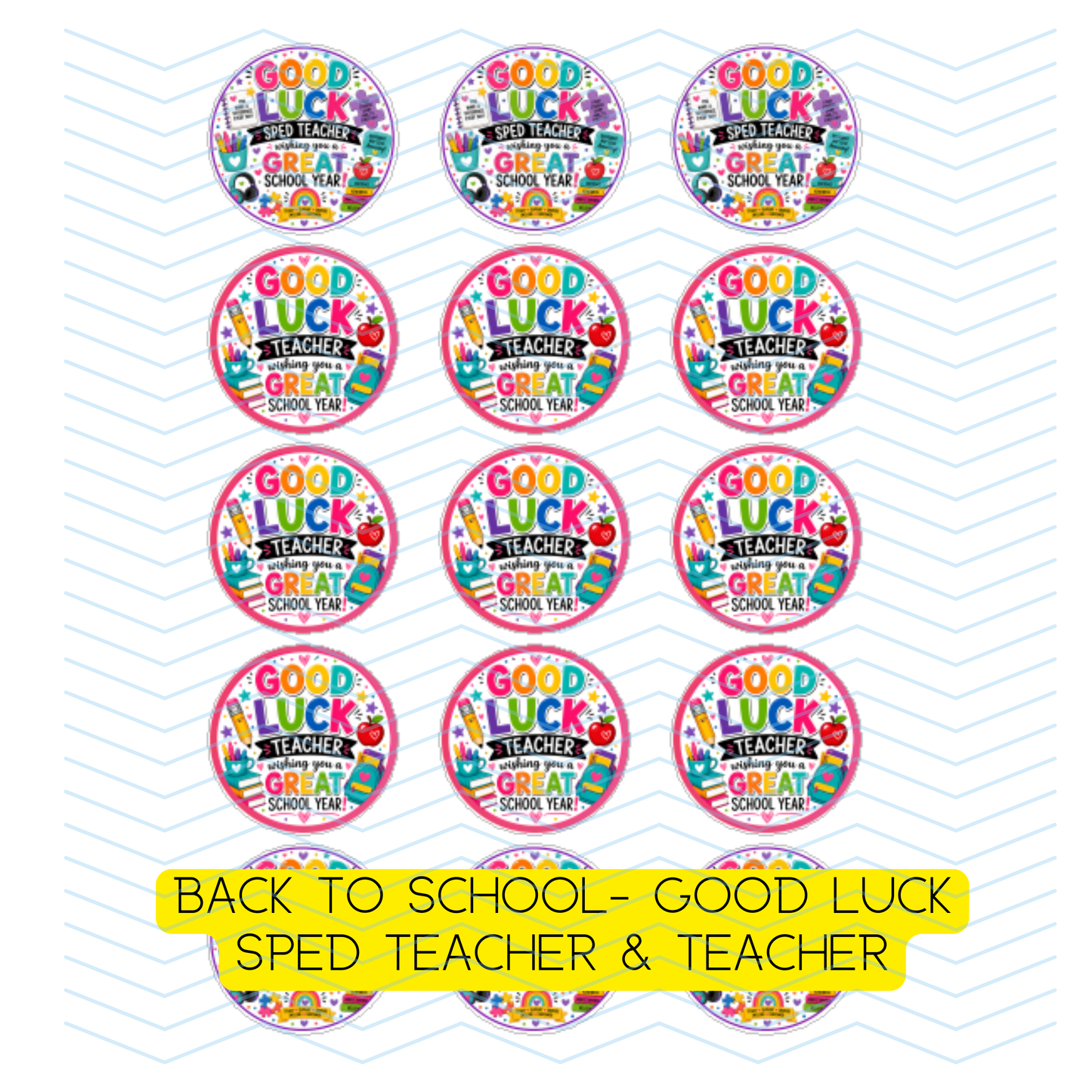 BACK TO SCHOOL- GOOD LUCK TEACHER & SPED TEACHER