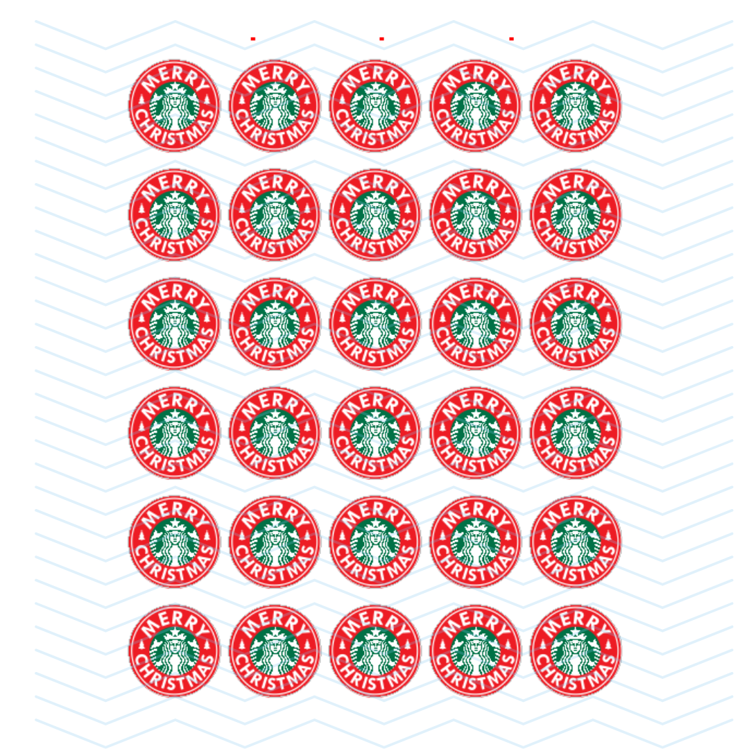 MERRY CHRISTMAS COFFEE LABELS