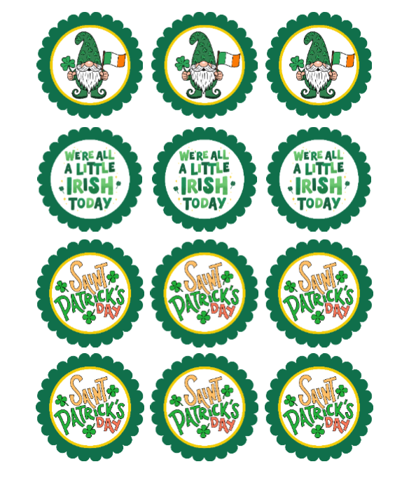 12 CT ST PATRICK'S DAY GNOMES