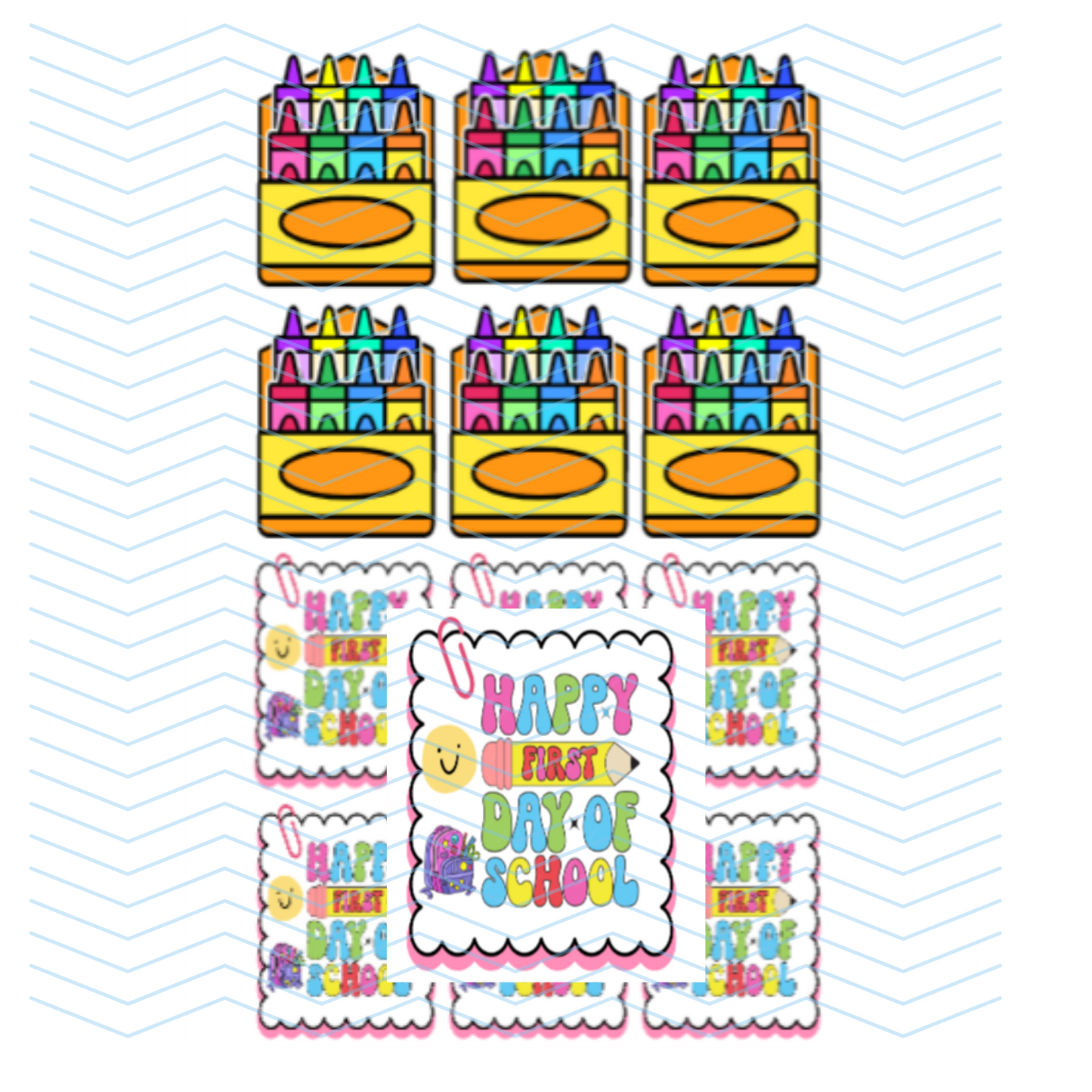 CRAYON BOX AND HAPPY 1ST DAY