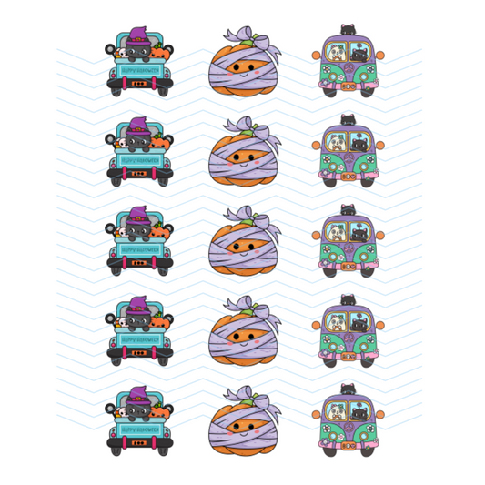 Halloween Trucks and Kitty Cats
