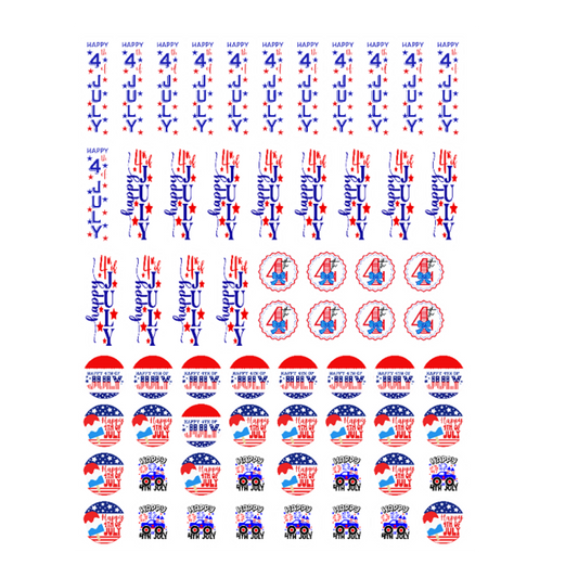 4TH OF JULY PRETZEL CUTOUTS/CIRCLES
