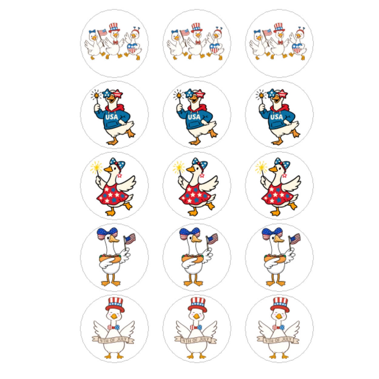 4TH OF JULY DUCKS