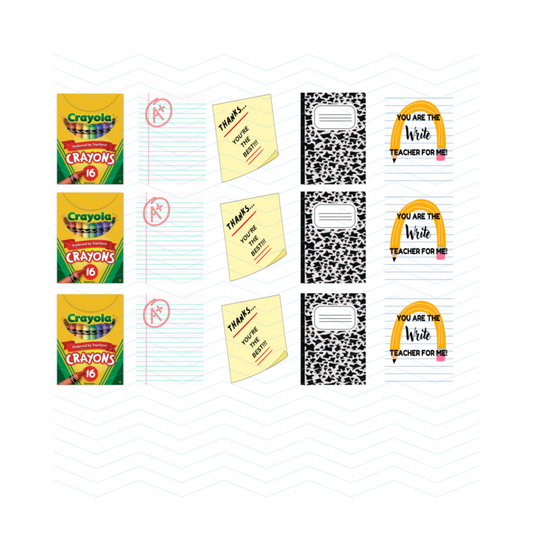 SCHOOL SUPPLIES RKT EDIBLE IMAGES
