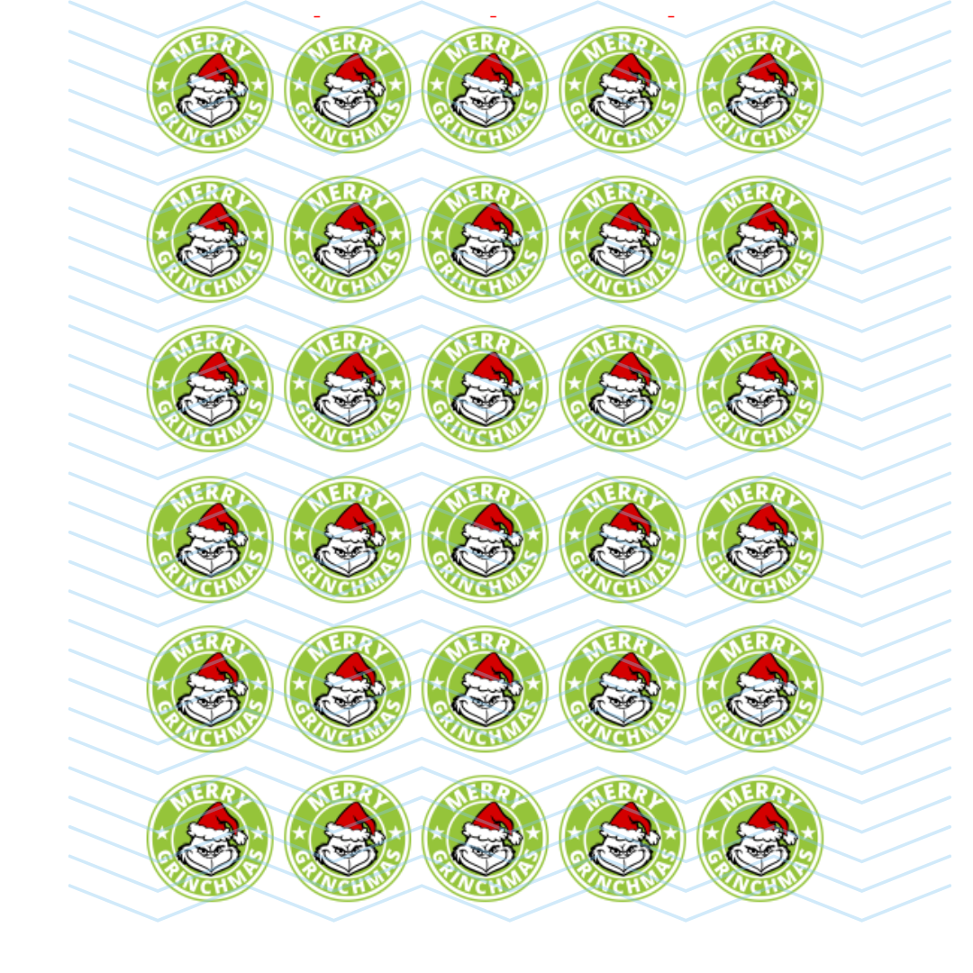 Christmas Coffee Edible Toppers