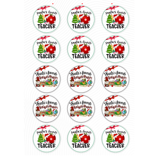 Santa’s Favorite Teacher W Bow