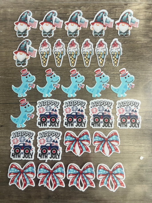 4th of July Edible CUTOUTS