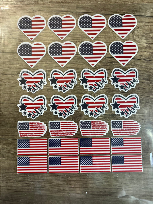 4th Of July Hearts & Flags