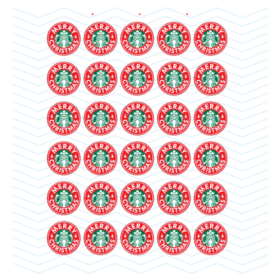 MERRY CHRISTMAS COFFEE LABELS