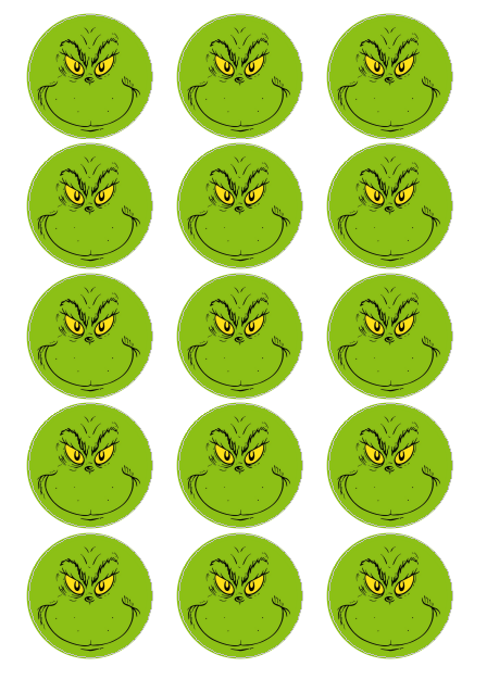 GREEN GRINCH FACE