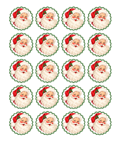 VINTAGE SANTA SQUIGLY FRAME