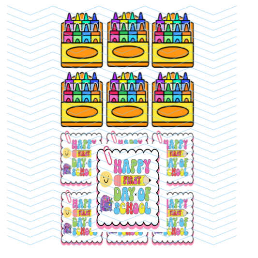 CRAYON BOX AND HAPPY 1ST DAY